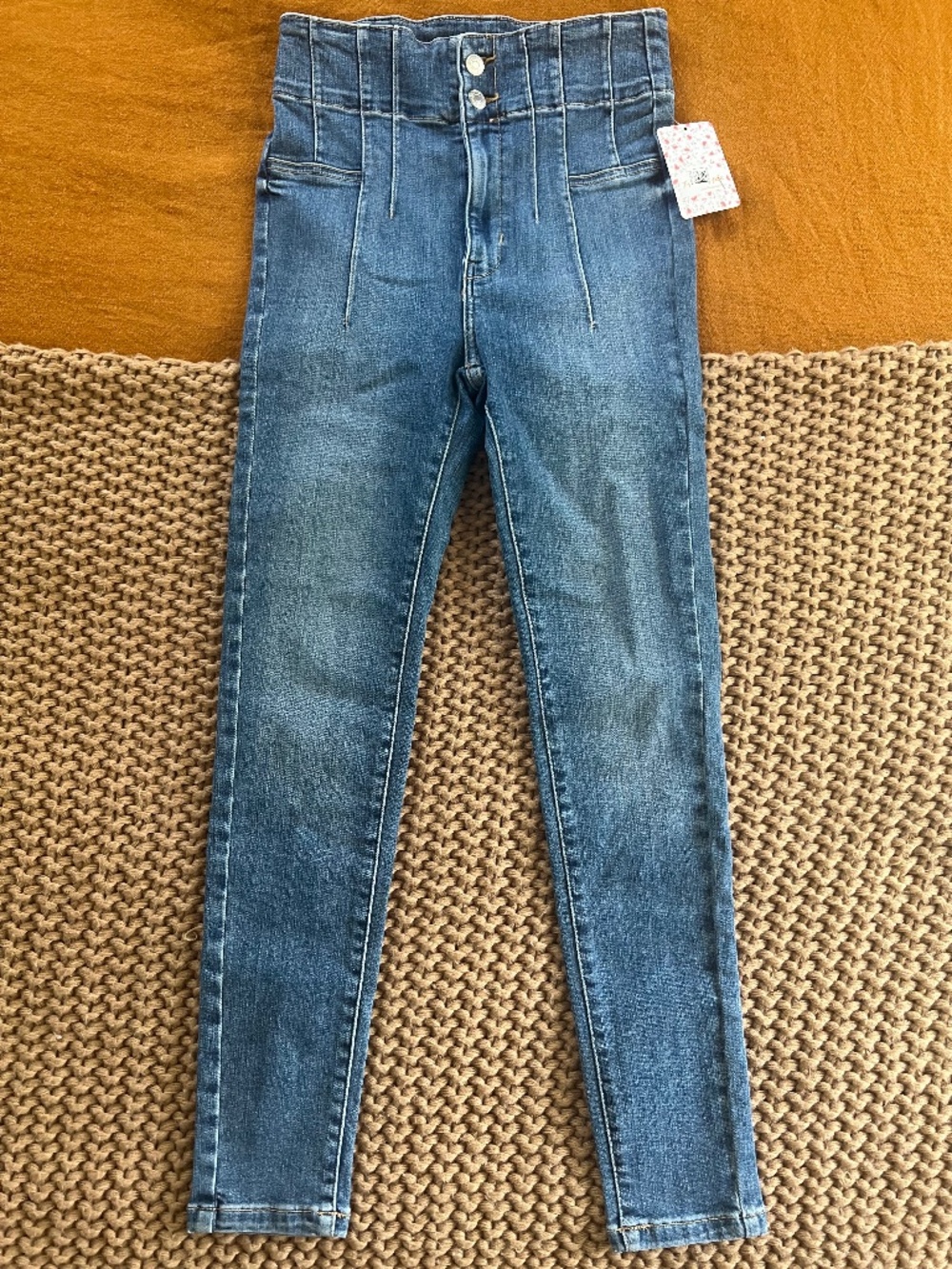 NWT We The Free Jayde High Waist Skinny Jeans Free People in Sunburst Blue Sz 27